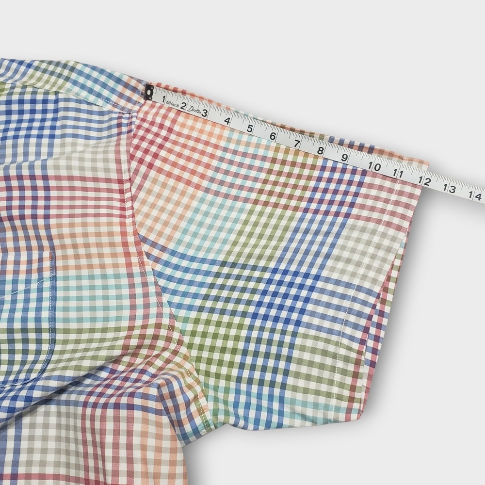 Tommy Bahama Mens 4XLB Rainbow Check Plaid Short Sleeve Button Down Shirt - Picture 7 of 9